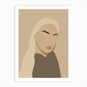 Minimalistic Girl Illustration Art Print