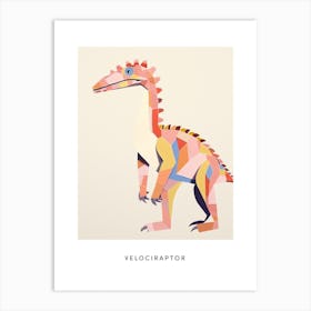 Nursery Dinosaur Art Velociraptor Poster Art Print