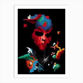 Pixel portrait Art Print