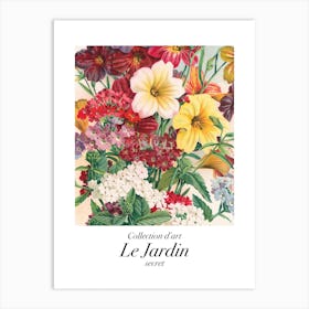 Le Jardin Secret Garden Flowers Art Print