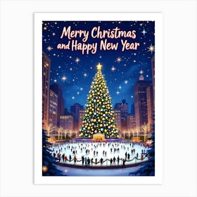 Merry Christmas And Happy New Year 13 Art Print