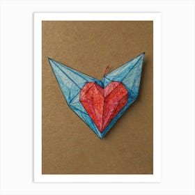 Origami Heart 1 Art Print