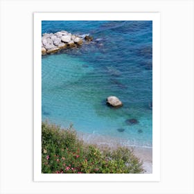 Sea Water Beach Rock Rocky Capri Mediterranean Italy Italia Italian photo photography art travel Art Print