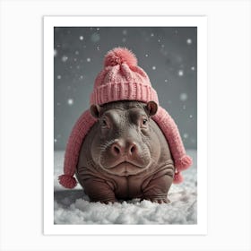 Cute Hippo Art Print