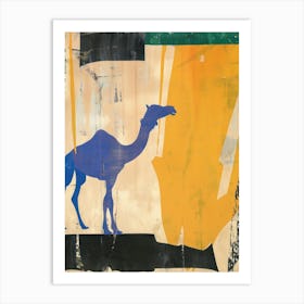 Camel 2 Cut Out Collage Art Print