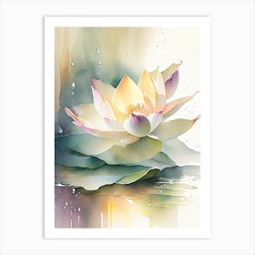 Early Lotus Storybook Watercolour 6 Art Print