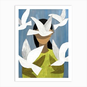 Doves 2 Art Print