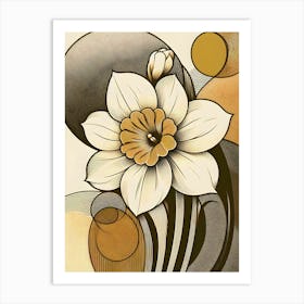 Daffodil  In Boho Art Art Print