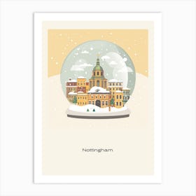 Nottingham United Kingdom Snowglobe Poster Art Print