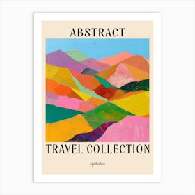 Abstract Travel Collection Poster Tajikistan 4 Art Print