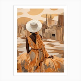 Woman In A Hat 28 Art Print