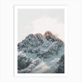 Winter Mountain Peak Art Print
