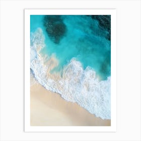 Aerial View Of A Tropical Beach 14 Art Print