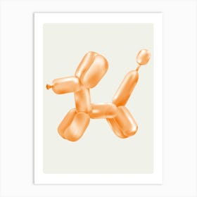 Balloon Dog Orange Art Print