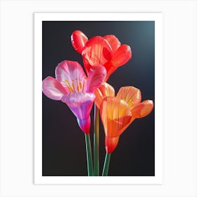 Bright Inflatable Flowers Amaryllis 3 Art Print