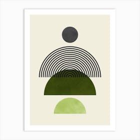 Lines and circles 15 Art Print