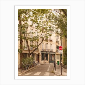 Lovely Paris Street With A Bookshop Art Print