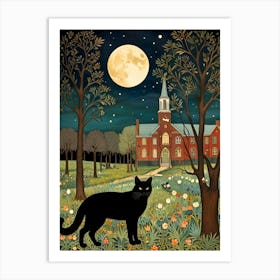 William Morris Cat In The Moonlight 18 Affiche