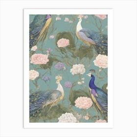 Peacocks Art Print