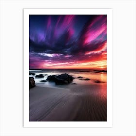 Sunset At The Beach 542 Art Print