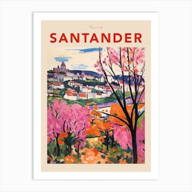 Santander Spain 2 Fauvist Travel Poster Art Print