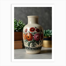 Vase With Flowers 1 Art Print