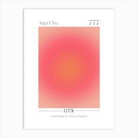 Angel Number 777 Aura Spiritual Art Print Art Print