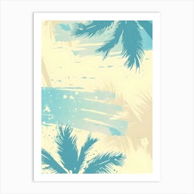 Palm Trees Background Vector Art Print