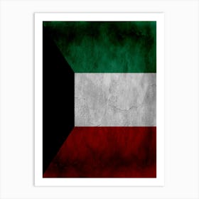 Kuwait Flag Texture Art Print