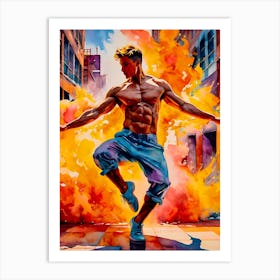 Street Art Dancer Painting Art Print