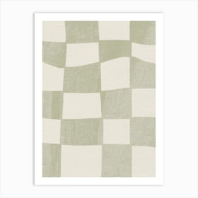 Sage Checkerboard 1 Art Print