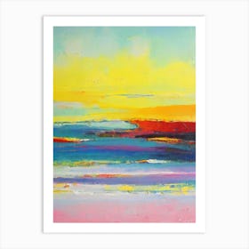 Rhossili Bay, Gower Peninsula, Wales Bright Abstract Art Print