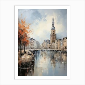 Amsterdam Azure: A Glimpse of Lakeside Beauty Art Print