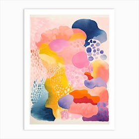 Huntington Library Art Museum Botanical Gardens Abstract Riso Style 3 Art Print