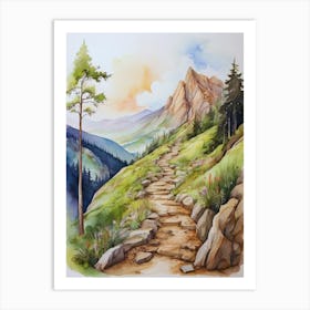 Watercolor Of A Path.16 Art Print