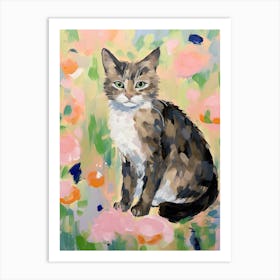 A Ragamuffin Cat Painting, Impressionist Painting 2 Art Print