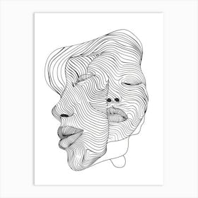 Abstract Women Portrait Series 1 Art Print