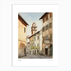 Pistoia, Tuscany, Italy 3 Watercolour Travel Poster Art Print