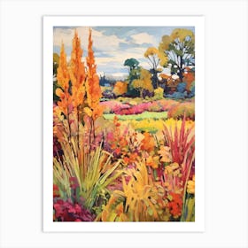 Autumn Gardens Painting Rhs Garden Wisley United Kingdom 1 Art Print