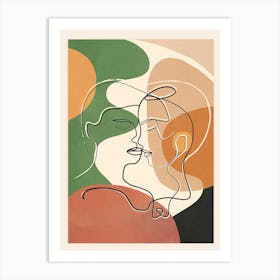 Abstract Pair Portrait 1 Art Print