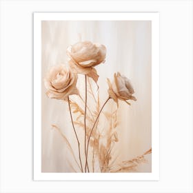 Boho Dried Flowers Rose 11 Art Print