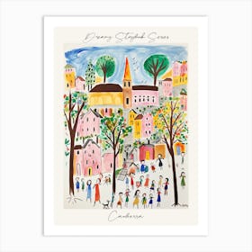 Poster Of Canberra, Dreamy Storybook Illustration 1 Art Print