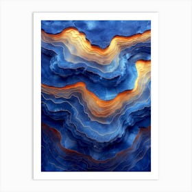 Agates Abstract Painting Art Print