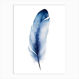 Blue Feather Art Print