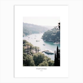 Poster Of Portofino, Italy, Black And White Photo 4 Art Print
