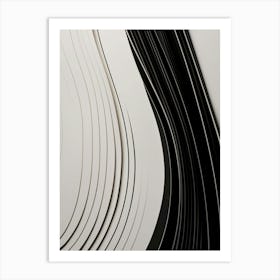 Abstract Black And White Paper Art Print