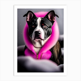 Pink Dog Art Print