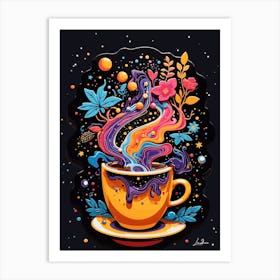 Fantasy Black Coffee Art Print