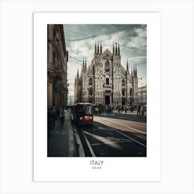 Milan, Italy 3 Watercolor Travel Poster Art Print