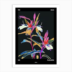 No Rain No Flowers Poster Lobelia 4 Art Print